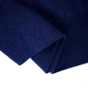 MERINO WOOL HALF ZIP SWEATER - BLUE INSIGNIA