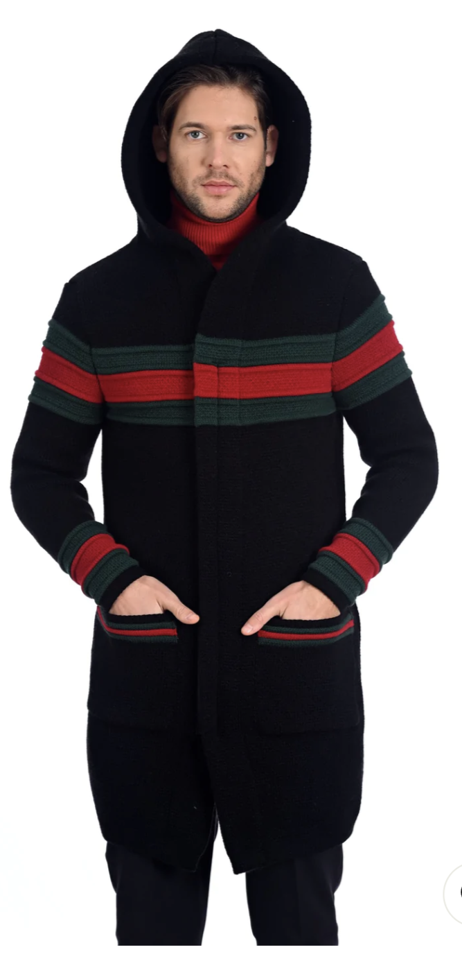 LONG HOODED CARDIGAN