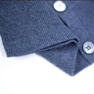 MERINO WOOL V-CARDIGAN SWEATER - INDIGO BLUE
