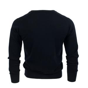 MERINO WOOL V CARDIGAN - BLACK