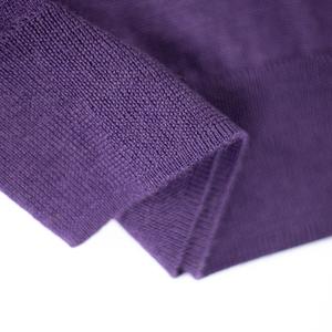 MERINO WOOL CLASSIC CREW NECK SWEATER - AUBERGINE