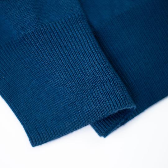 MERINO WOOL CLASSIC CREW NECK SWEATER - BLUE MAJOLICA