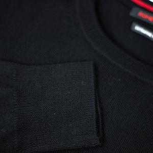 MERINO WOOL CLASSIC CREW NECK -BLACK