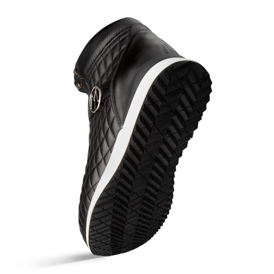 QUILTED LEATHER HIGH TOP SNEAKER