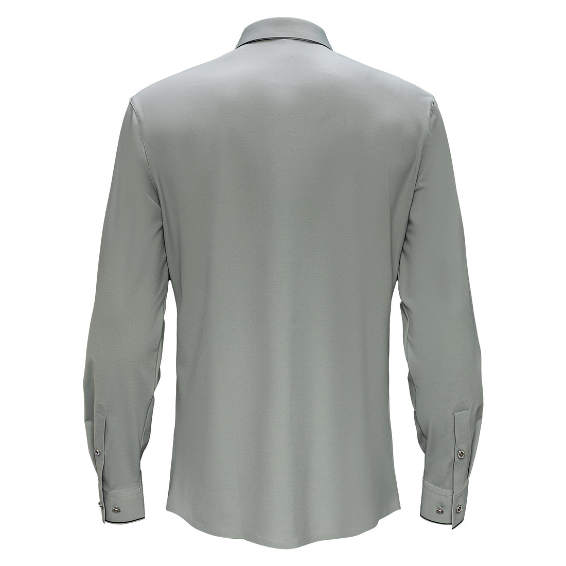GREY WITH SILVER TRIM & CRYSTAL BUTTONS LONG SLEEVE SHIRT (Copy) (Copy) (Copy)