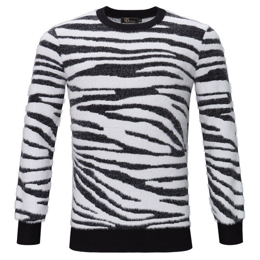 ZEBRA CREWNECK SWEATER