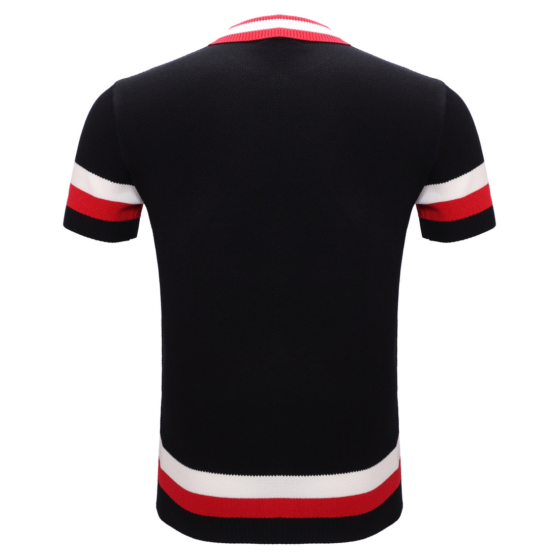LUXURY KNIT COLLAR POLO SHIRT - BLACK