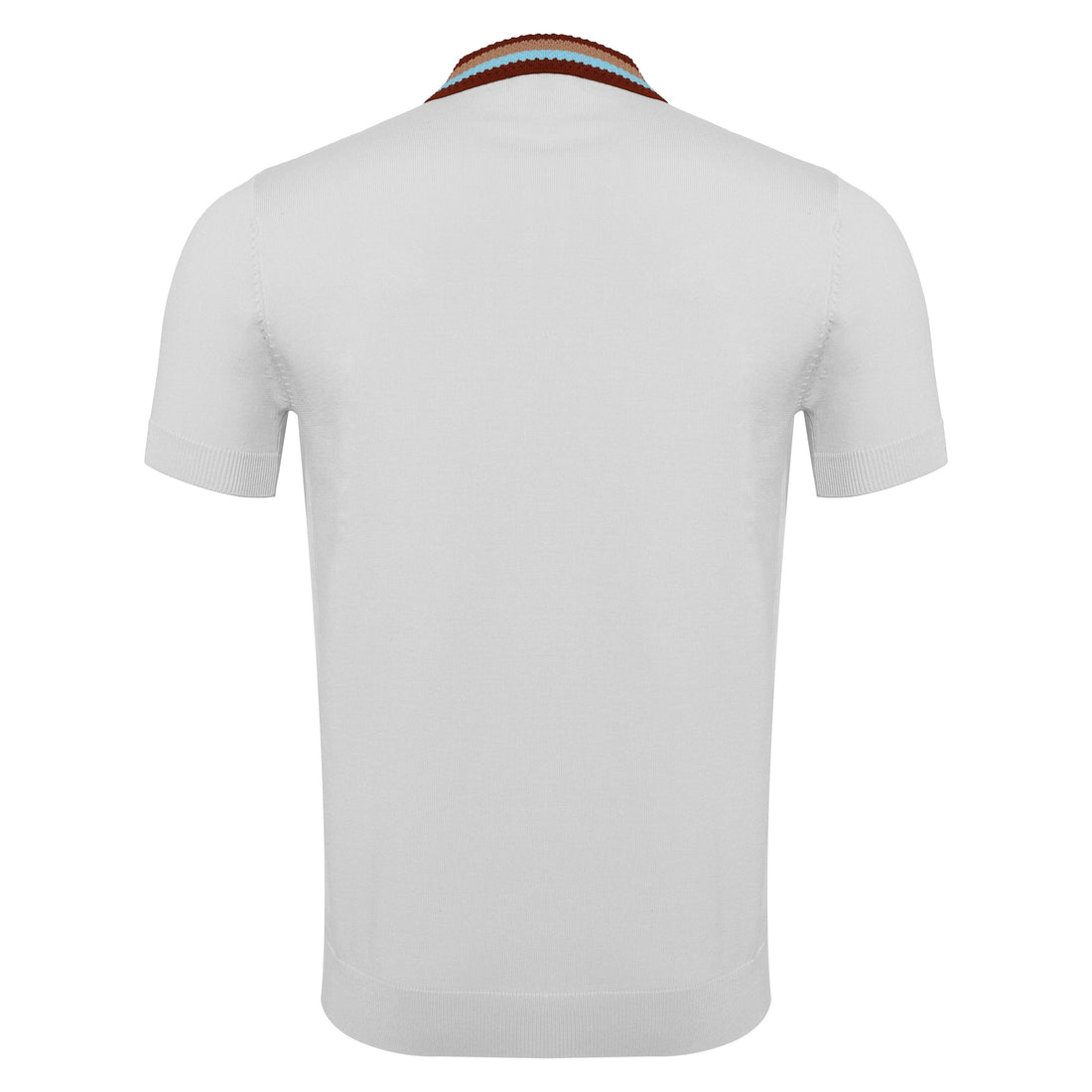 LUXURY KNIT COLLAR POLO SHIRT - IVORY