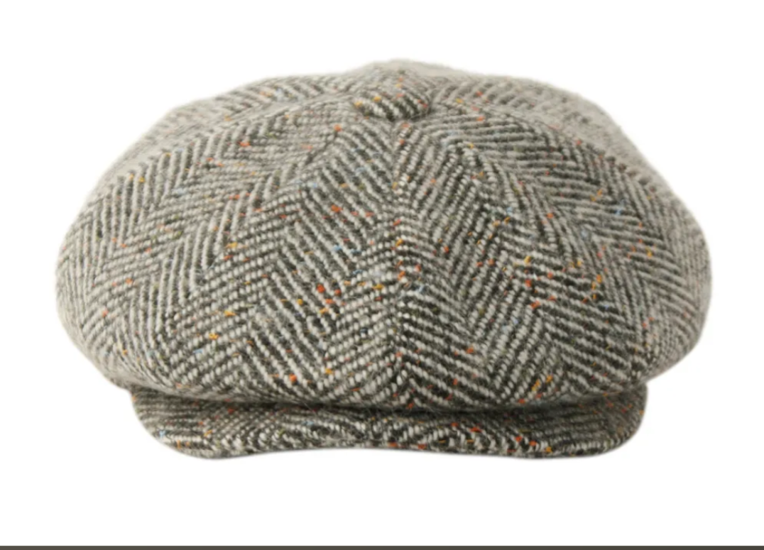 TWEED HERRINGBONE WOOL BLEND CAP