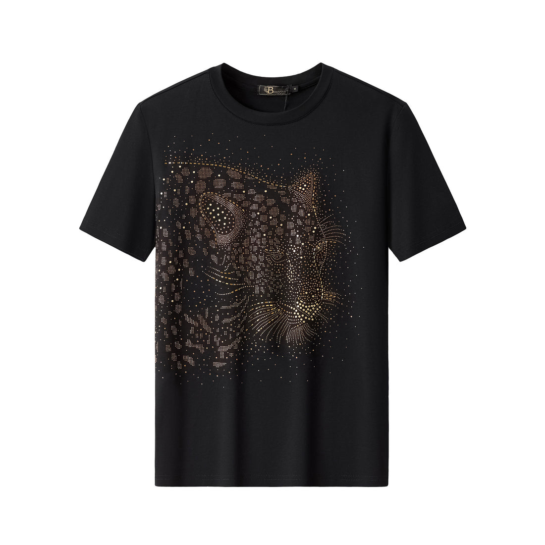 PANTHER CRYSTAL TEE- BLACK/GOLD