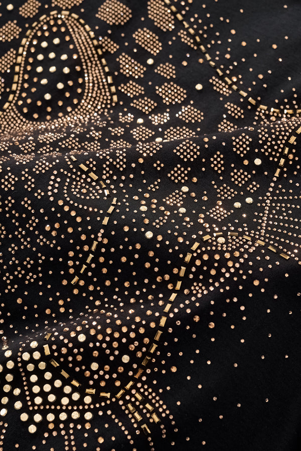 PANTHER CRYSTAL TEE- BLACK/GOLD