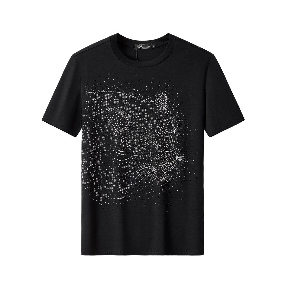 PANTHER CRYSTAL TEE- BLACK/SILVER