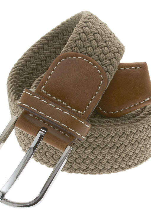 TAUPE STRETCH BELT
