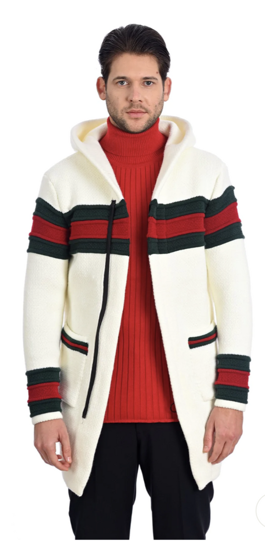 LONG HOODED CARDIGAN